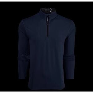 Greyson Men's Navy Blue Tate Mockneck Quarter-Zip Size XL